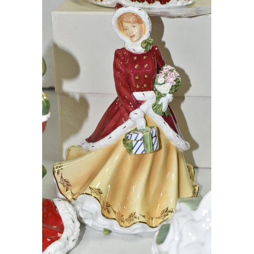 539 - FOUR BOXED ROYAL DOULTON CHRISTMAS DAY FIGURINES, comprising Christmas Day 2000 HN4242, 2005 HN4723,... 