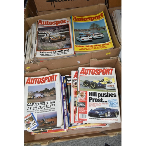 542 - EIGHT BOXES OF AUTOSPORT MAGAZINES, editions range from 1971 to 2015 together with a box containing ... 