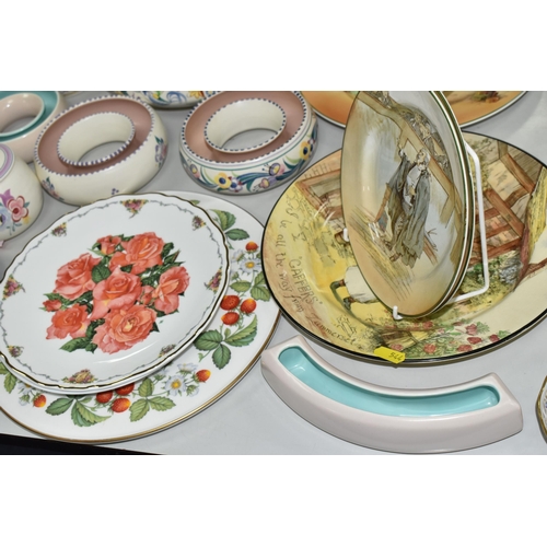 544 - ASSORTED DECORATIVE CERAMICS AND PLATES INCLUDING ROYAL DOULTON SERIES WARE, WEDGWOOD JASPER WARE, R... 