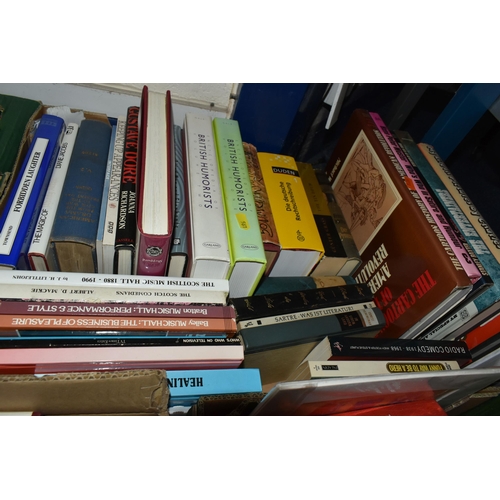 561 - FOUR BOXES OF BOOKS, approximately eighty assorted books, subjects include humour, ancient history, ... 