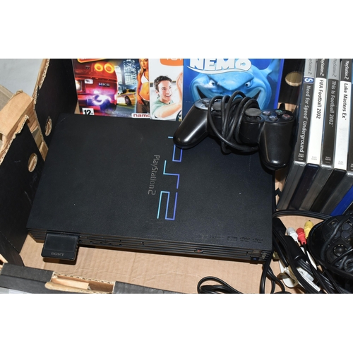 596 - PLAYSTATION 2 CONSOLE AND GAMES, console is in working condition (see photo, television not included... 