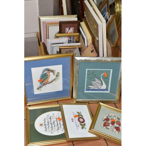 603 - A QUANTITY OF PICTURES AND PRINTS ETC, to include a Marjorie Bishop watercolour study of  roses, app... 