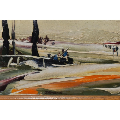 604 - DEAKINS DEAKINS (BRITISH 1911-1982) TWO POST IMPRESSIONIST STYLE OILS ON BOARD, the first depicting ... 