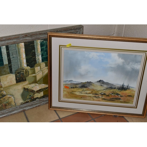 610 - A SMALL SELECTION OF PAINTINGS AND PRINTS ETC, to include a coastal landscape by Henry E. Tozer date... 