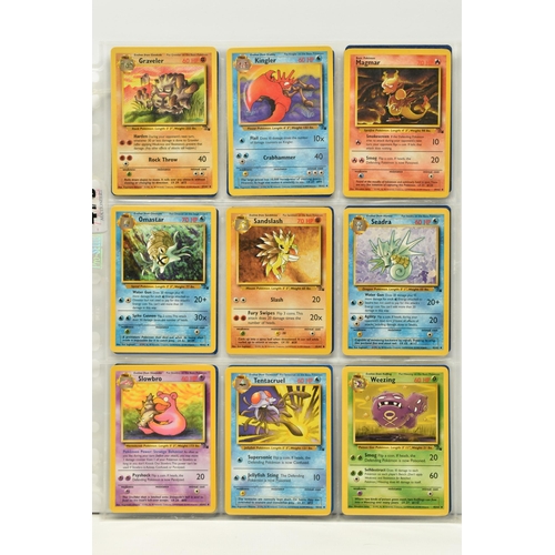 473 - POKEMON COMPLETE FOSSIL SET, all 62 cards are present, no first editions are included, condition ran... 