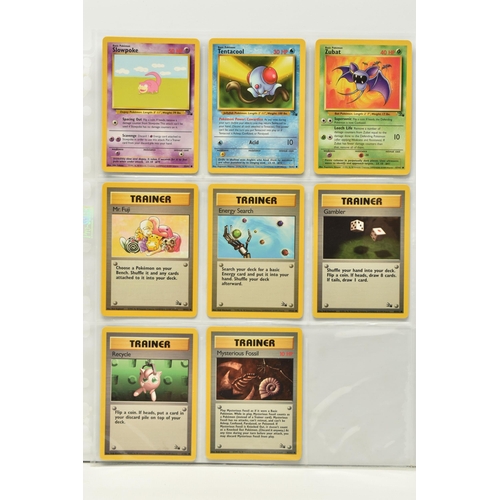 473 - POKEMON COMPLETE FOSSIL SET, all 62 cards are present, no first editions are included, condition ran... 