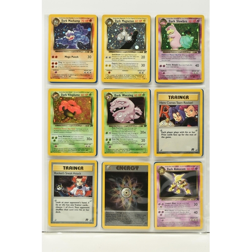 474 - POKEMON COMPLETE TEAM ROCKET SET, all 83 cards are present including the secret rare Dark Raichu car... 