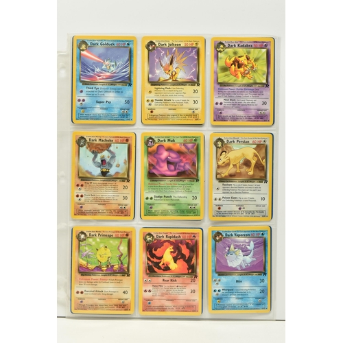 474 - POKEMON COMPLETE TEAM ROCKET SET, all 83 cards are present including the secret rare Dark Raichu car... 