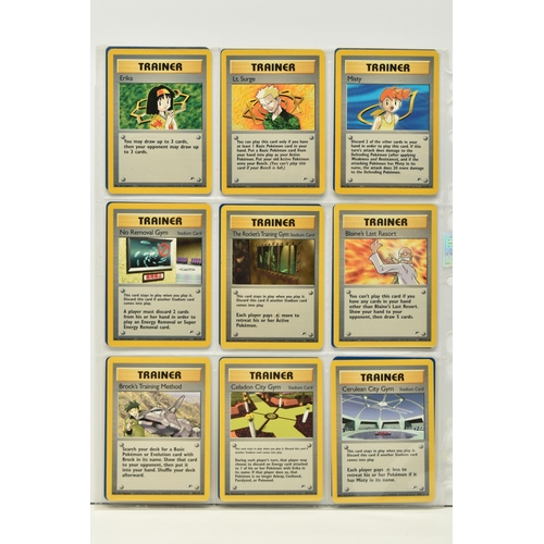 475 - POKEMON COMPLETE GYM HEROES SET, all 132 cards are present, no first editions are included, conditio... 