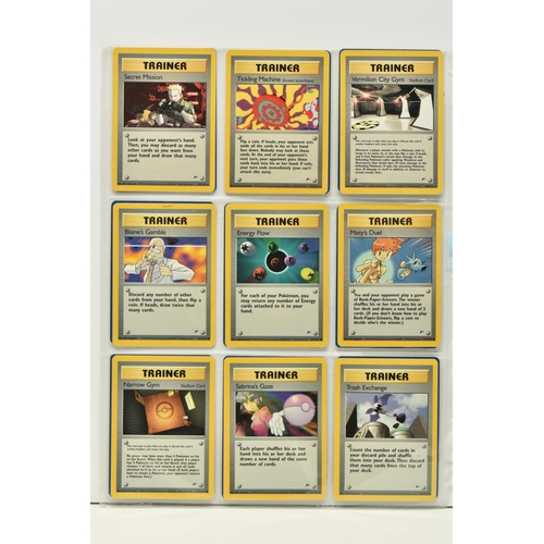 475 - POKEMON COMPLETE GYM HEROES SET, all 132 cards are present, no first editions are included, conditio... 