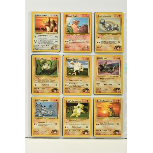 475 - POKEMON COMPLETE GYM HEROES SET, all 132 cards are present, no first editions are included, conditio... 