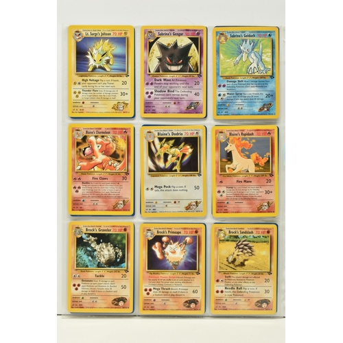 476 - POKEMON COMPLETE GYM CHALLENGE SET, all 132 cards are present, Sabrina's Golduck 12/132 is a first e... 