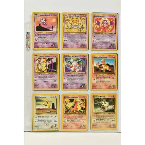 476 - POKEMON COMPLETE GYM CHALLENGE SET, all 132 cards are present, Sabrina's Golduck 12/132 is a first e... 