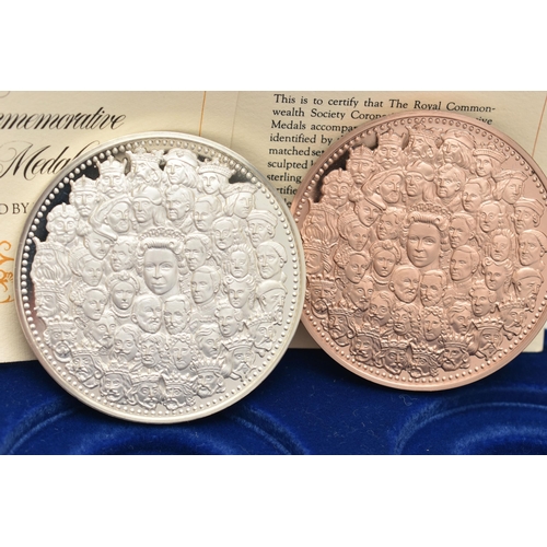 153 - A 1973 BRITISH VIRGIN ISLANDS PROOF SET OF TWO CORONATION MEDALS, to include a Sterling Silver 128.5... 