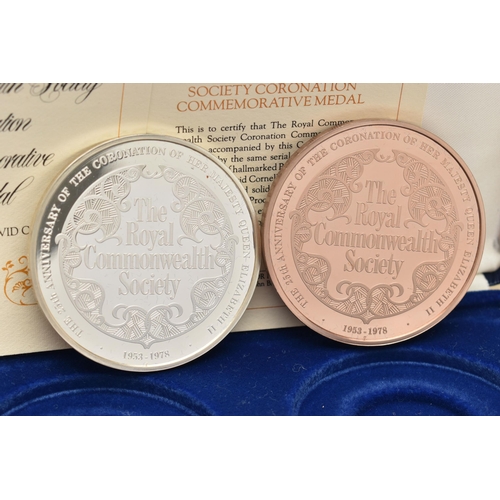 153 - A 1973 BRITISH VIRGIN ISLANDS PROOF SET OF TWO CORONATION MEDALS, to include a Sterling Silver 128.5... 