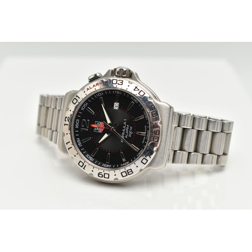 50 - A 'TAG HEUER' FORMULA 1 WRISTWATCH, quartz movement, round black dial, signed 'Tag Heuer Formula 1 A... 