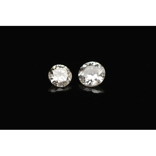 91 - TWO LOOSE DIAMONDS, the first a round brilliant cut diamond, approximate diamond weight 0.23ct, clar... 