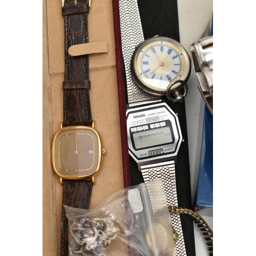 182 - A SELECTION OF ITEMS, to include a 9ct gold gents 'Rotary Elite' wristwatch, hallmarked 9ct London, ... 