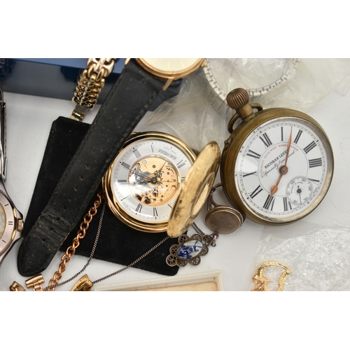 182 - A SELECTION OF ITEMS, to include a 9ct gold gents 'Rotary Elite' wristwatch, hallmarked 9ct London, ... 