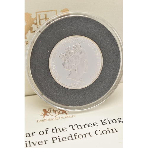 205 - A CASED '2016 YEAR OF THE THREE KINGS £5 SILVER PIEDFORT COIN', 925/1000 silver, Tristan da Cunha, m... 