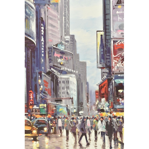 311 - HENDERSON CISZ (BRAZIL 1960) 'CITY OF LIGHTS', a signed artist print on board depicting a New York s... 