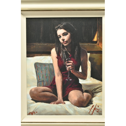 316 - FABIAN PEREZ (ARGENTINA 1967) 'BELLA', a signed limited edition portrait of a female figure sitting ... 