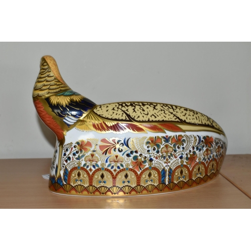 349 - A ROYAL CROWN DERBY SIGNATURE EDITION PAPERWEIGHT, 'Golden Pheasant - The 250 Collection' to celebra... 