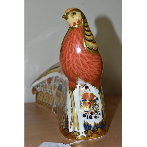 349 - A ROYAL CROWN DERBY SIGNATURE EDITION PAPERWEIGHT, 'Golden Pheasant - The 250 Collection' to celebra... 