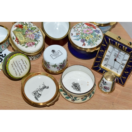 365 - A COLLECTION OF HALCYON DAYS AND SIMILAR TRINKET BOXES AND OTHER ENAMEL WARE, eleven pieces to inclu... 