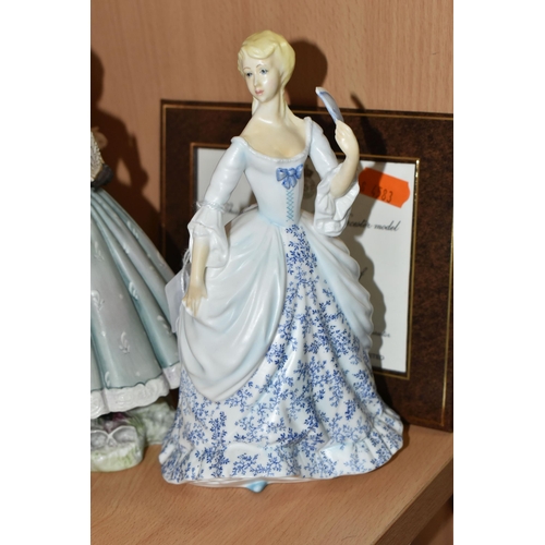 369 - SIX ROYAL WORCESTER FIGURINES, comprising Camille from a limited edition of 500, with certificate (c... 