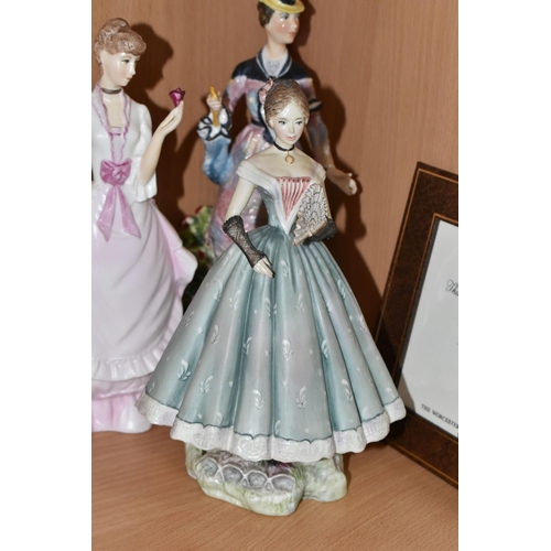 369 - SIX ROYAL WORCESTER FIGURINES, comprising Camille from a limited edition of 500, with certificate (c... 