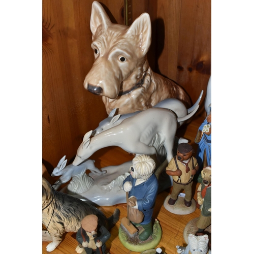 412 - A GROUP OF ANIMAL THEMED ORNAMENTS, comprising Royal Doulton and Robert Harrop 'Country Companions',... 