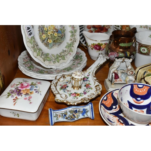 415 - A GROUP OF NAMED CERAMICS, comprising a set of four Royal Doulton Brambly Hedge 'Four Seasons' colle... 