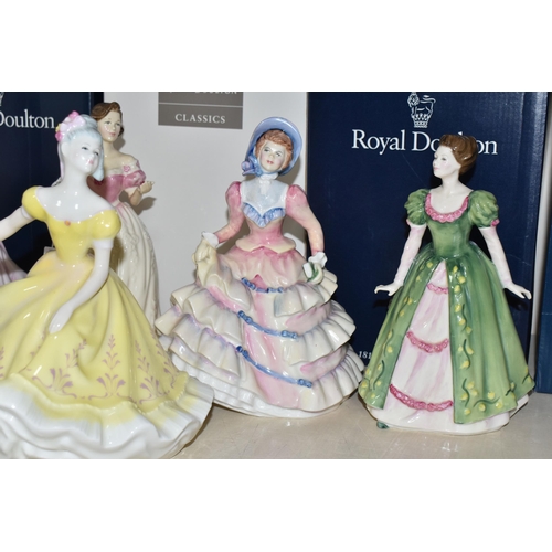 427 - TEN ROYAL DOULTON FIGURINES, comprising Hannah HN3369 with inscription and date 1996 to base togethe... 