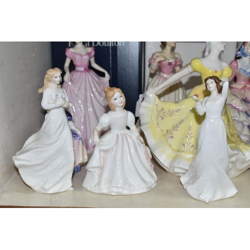 427 - TEN ROYAL DOULTON FIGURINES, comprising Hannah HN3369 with inscription and date 1996 to base togethe... 