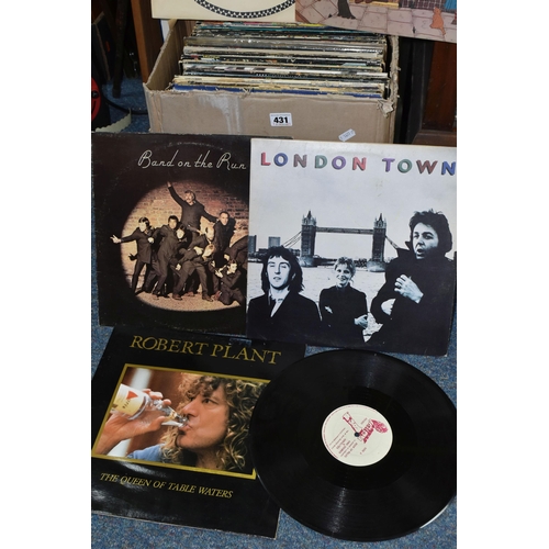 431 - A BOX OF APPROXIMATELY SEVENTY-FIVE LP RECORDS, artists include Don McLean, Wings, Moody Blues, Pink... 