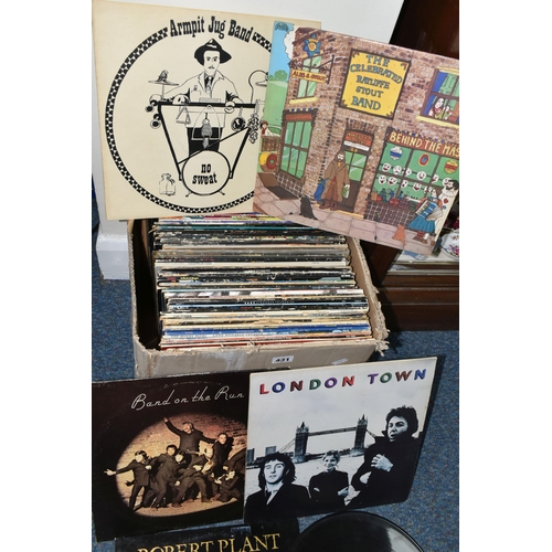 431 - A BOX OF APPROXIMATELY SEVENTY-FIVE LP RECORDS, artists include Don McLean, Wings, Moody Blues, Pink... 