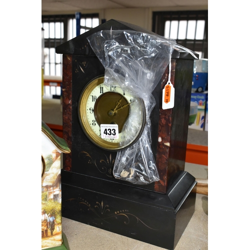 433 - TWO CARRIAGE CLOCKS AND ONE MANTEL CLOCK, including two Bradford Exchange Limited Edition Clocks 'He... 