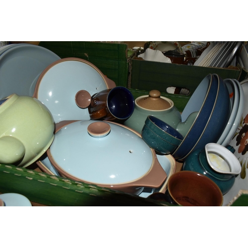 442 - A LARGE VARIETY OF CERAMIC KITCHENWARE AND A SMALL SELECTION OF GLASSWARE including a set of Langley... 