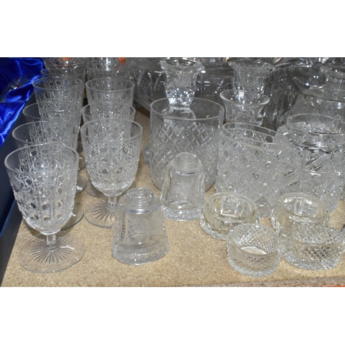 449 - A LARGE VARIETY OF CRYSTAL CUT CLASS DECORATIVE WEAR including six 'Bohemian Crystal' glasses in ori... 