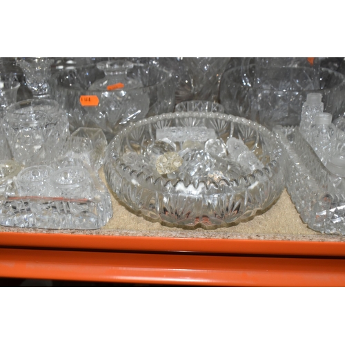 449 - A LARGE VARIETY OF CRYSTAL CUT CLASS DECORATIVE WEAR including six 'Bohemian Crystal' glasses in ori... 