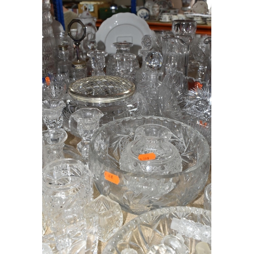 449 - A LARGE VARIETY OF CRYSTAL CUT CLASS DECORATIVE WEAR including six 'Bohemian Crystal' glasses in ori... 