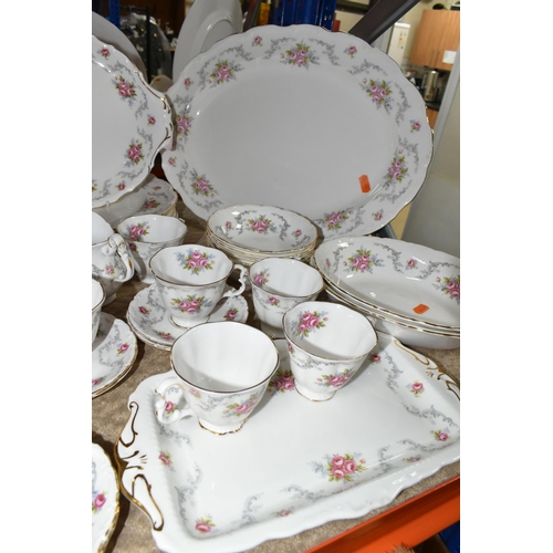 458 - ROYAL ALBERT 'TRANQUILITY' DINNER SET, including six coffee cups and saucers, six tea cups and sauce... 