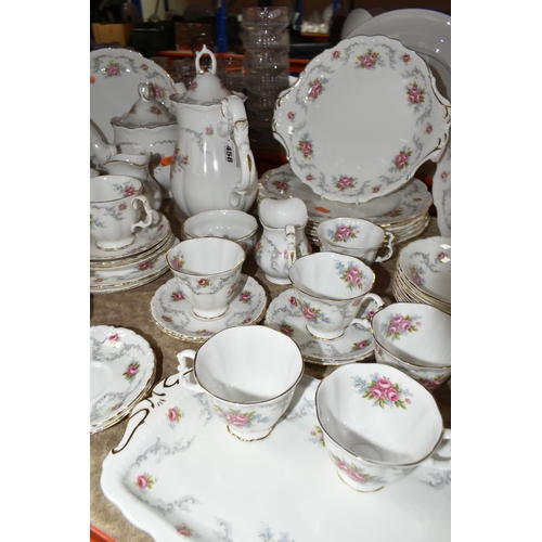 458 - ROYAL ALBERT 'TRANQUILITY' DINNER SET, including six coffee cups and saucers, six tea cups and sauce... 