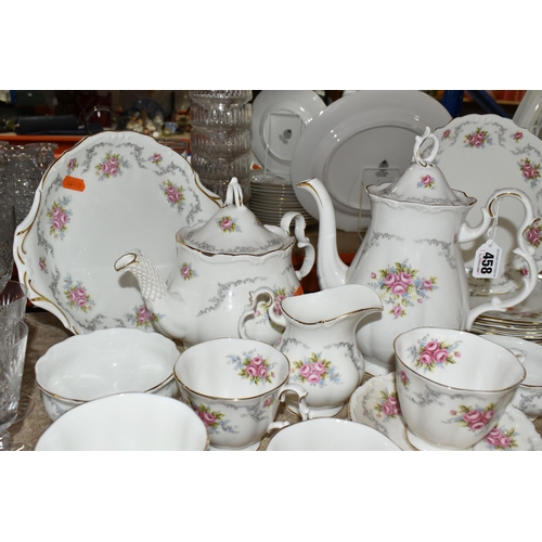 458 - ROYAL ALBERT 'TRANQUILITY' DINNER SET, including six coffee cups and saucers, six tea cups and sauce... 