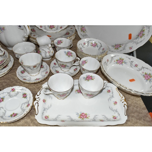 458 - ROYAL ALBERT 'TRANQUILITY' DINNER SET, including six coffee cups and saucers, six tea cups and sauce... 