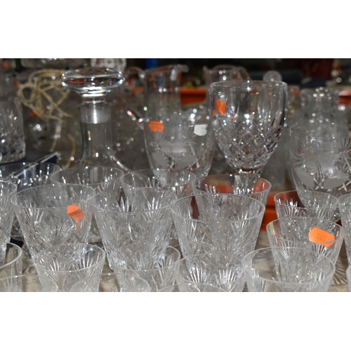 459 - A LARGE COLLECTION OF WORDSLEY AND ROYAL DOULTON CRYSTAL CUT GLASSWARE ETC, including whisky tumbler... 