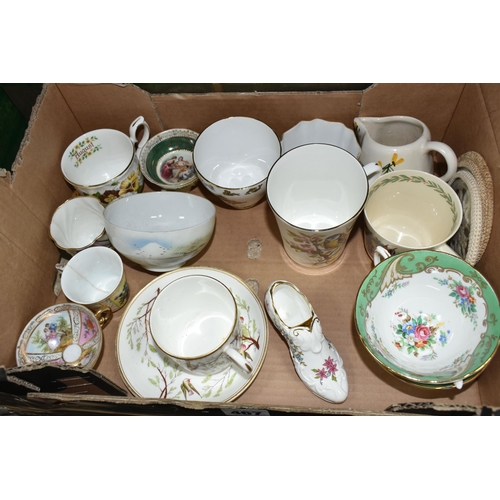 467 - SIX BOXES OF MIXED CERAMICS AND GLASSWARE from named manufacturers including Royal Doulton, Royal Me... 