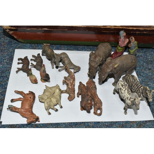 491 - TWO BOXES AND LOOSE MISCELLANEOUS SUNDRIES, to include a  spelter bust, copper kettle, a children's ... 