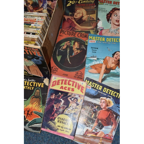 494 - ONE BOX containing over Thirty Vintage Detective / Crime Magazines from the 1930s - 1950s to include... 